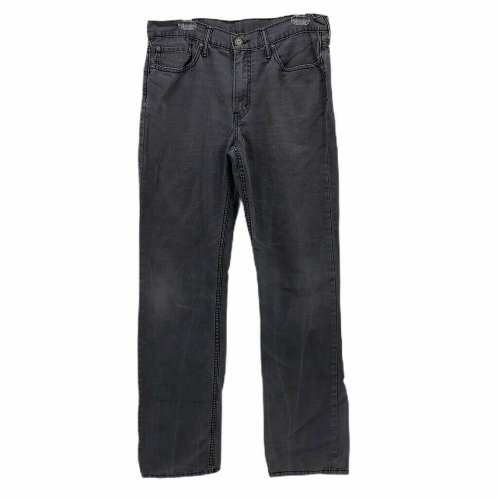 Levis Mens Classic Straight Jeans Black Pocket 33 - Picture 1 of 8